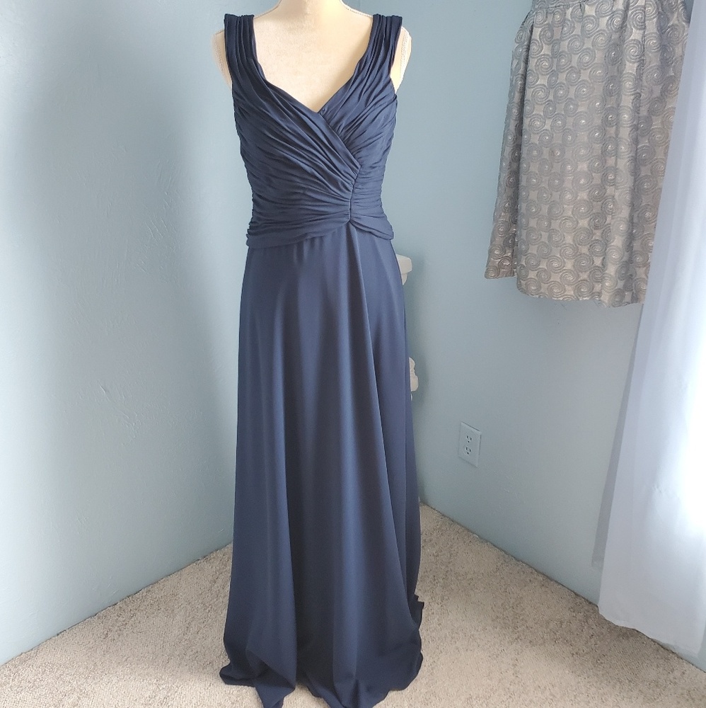 JS Collection blue formal evening floor gown A84